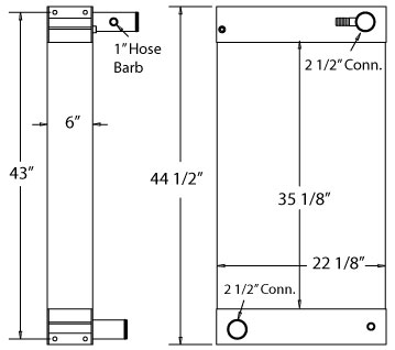 450209 - Aluminum Radiator part of 2900-34 Radiator