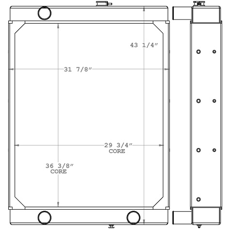 451138 - John Deere Powertech Stationary Engine Radiator Radiator