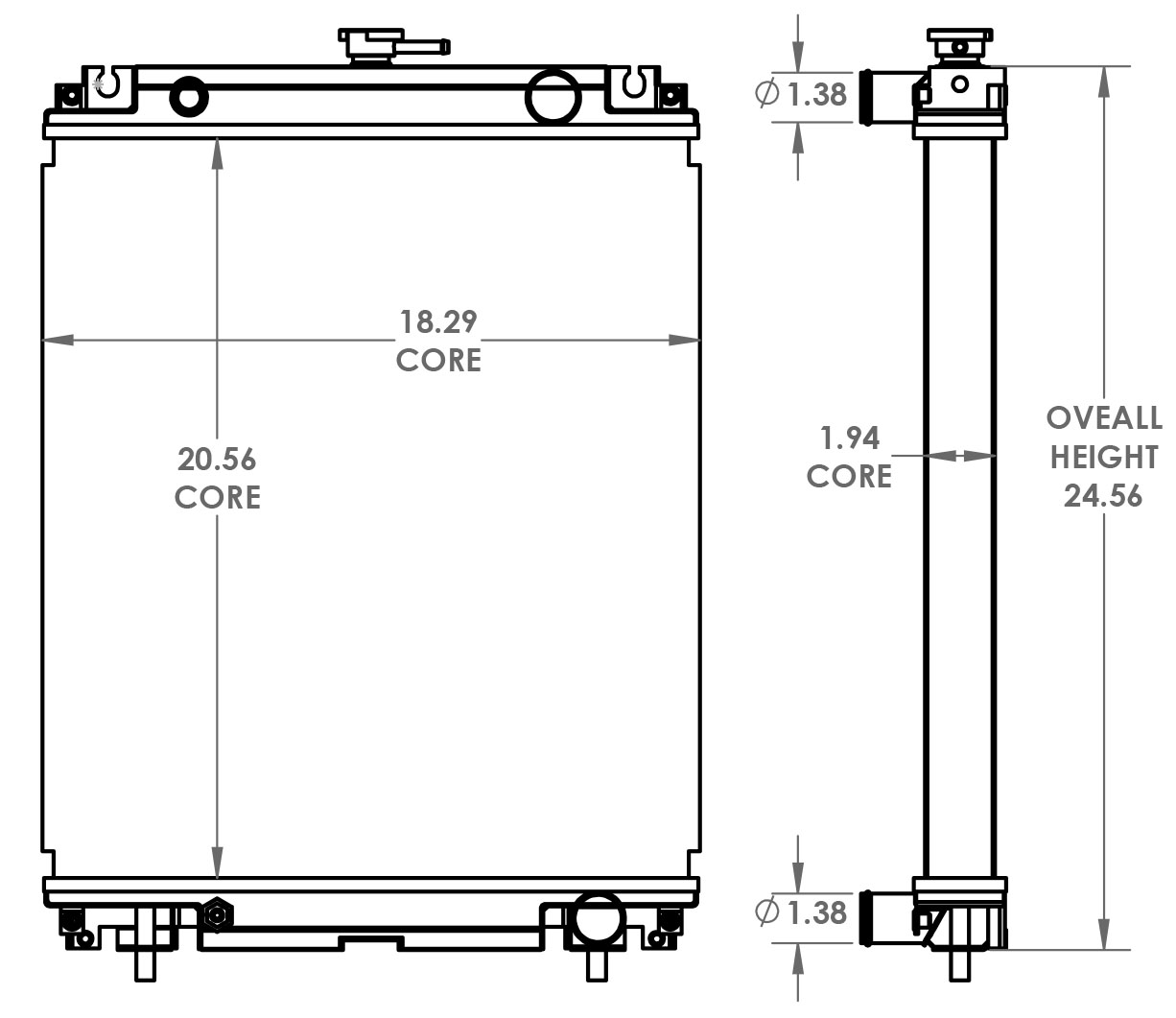 451692 - Multiquip Whisperwatt DCA70USI Radiator Radiator
