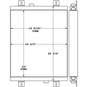 Agco 271004 oil cooler drawing