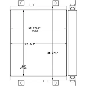 Agco 271004 oil cooler drawing