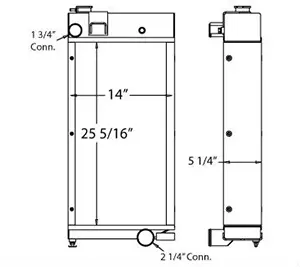 Bandit 450229 radiator drawing