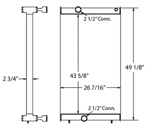 Bearward 450416 radiator drawing