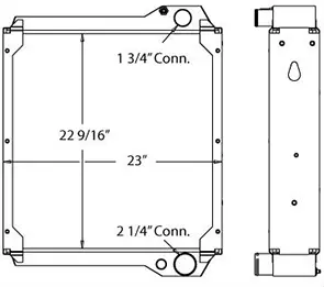 Case 450096 radiator drawing