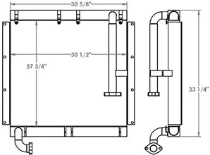 Doosan 271222 oil cooler drawing