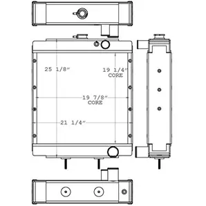 Gradall 451173 radiator drawing