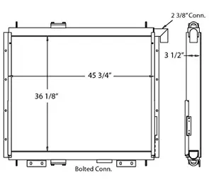 Hitachi 270568 oil cooler drawing