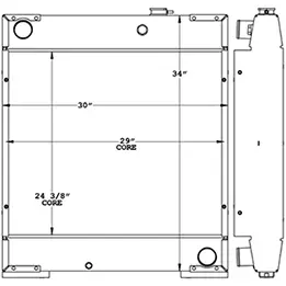 Ingersoll Rand 450038 radiator drawing