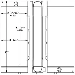 JCB 270978 oil cooler drawing