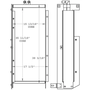 John Deere 270996 oil cooler drawing