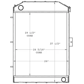 John Deere 450540 radiator drawing