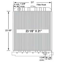 Kubota 150002 radiator drawing