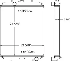 Lull 450301 radiator drawing