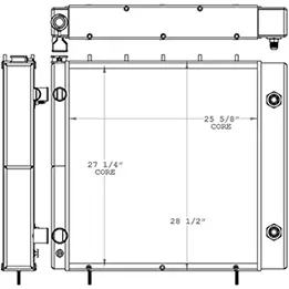 Lull 451158 radiator drawing