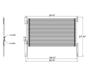 Navistar CON0044 condenser drawing