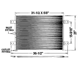 Peterbilt CON0050 condenser drawing