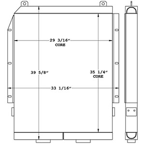 Terex 270944 oil cooler drawing