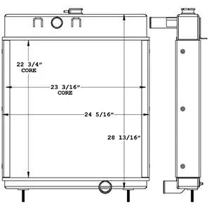 Terex 450897 radiator drawing