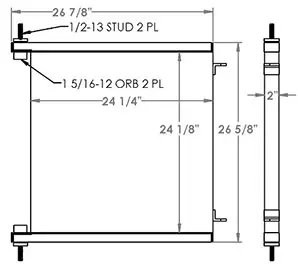 Timberjack 271302 oil cooler drawing