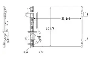 Ford CON0004 condenser drawing