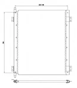 Ford CON00076 condenser drawing