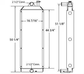 Caterpillar 450290 radiator drawing