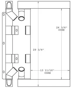 JLG 280339 charge air cooler drawing