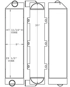 JLG 280348 charge air cooler drawing